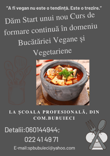 Cursuri de formare continuă Vegan/vegetarian/dietetician